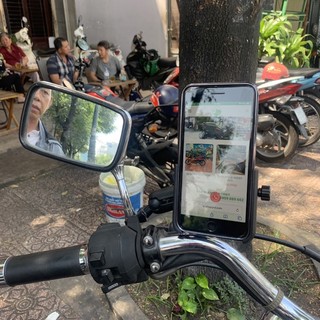 Giá đỡ điện thoại gắn chân gương Motowolf nhôm