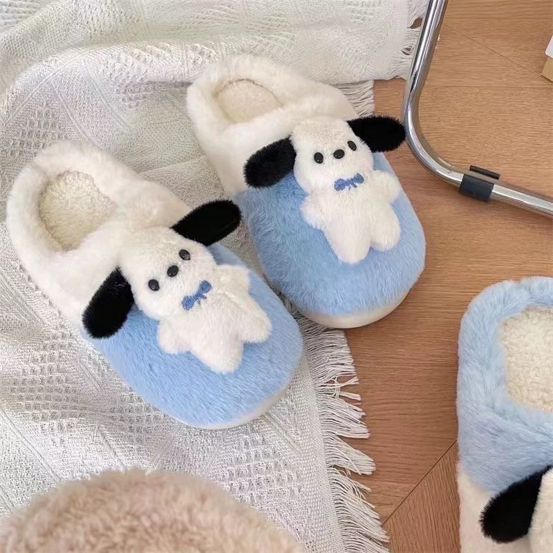 Dép bông hình gấu Lotso , thỏ cinnamoroll dễ thương đi trong nhà siêu ấm