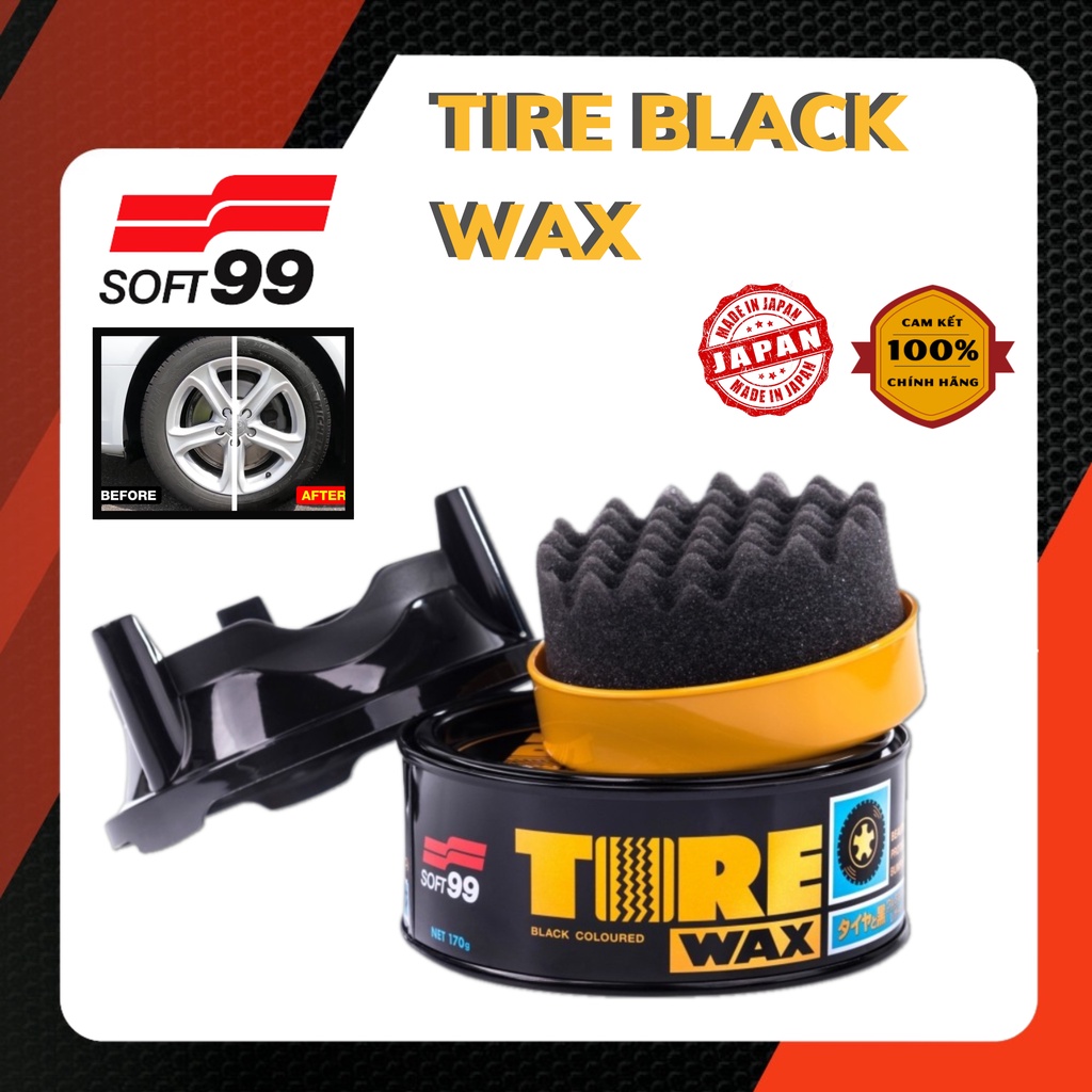 SÁP PHỦ BÓNG LỐP XE TIRE BLACK WAX L-2 SOFT99 - MADE IN JAPAN
