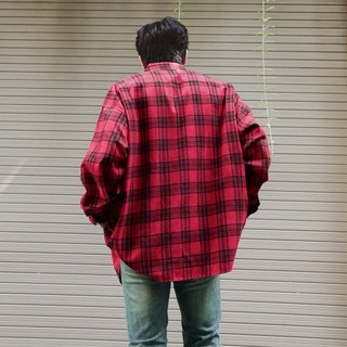 Áo Sơ Mi Flannel Màu Đỏ Sọc Đen
