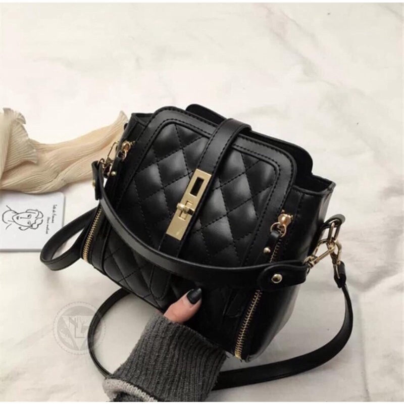 Túi đeo chéo nữ Xẻ Khoá nhiều ngăn Thời Trang  TA95