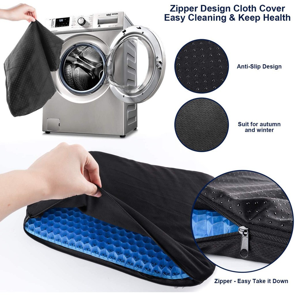 Set Đệm Ngồi Silicon - Kèm Vỏ bọc Chống Trượt 3D