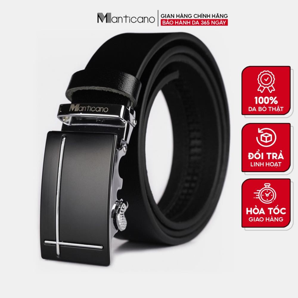 Thắt lưng nam Manticano da bò cao cấp mẫu khóa tự động TL15 ®️