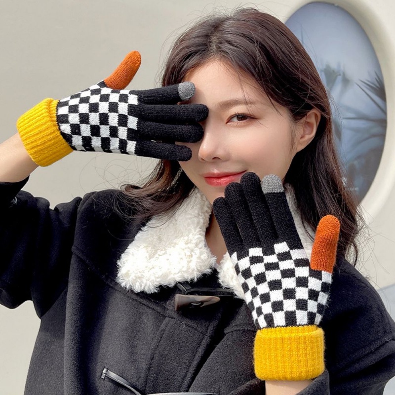 1 Đôi Găng Tay Lông Nhung Bảo Vệ Ngón Tay Cảm Ứng