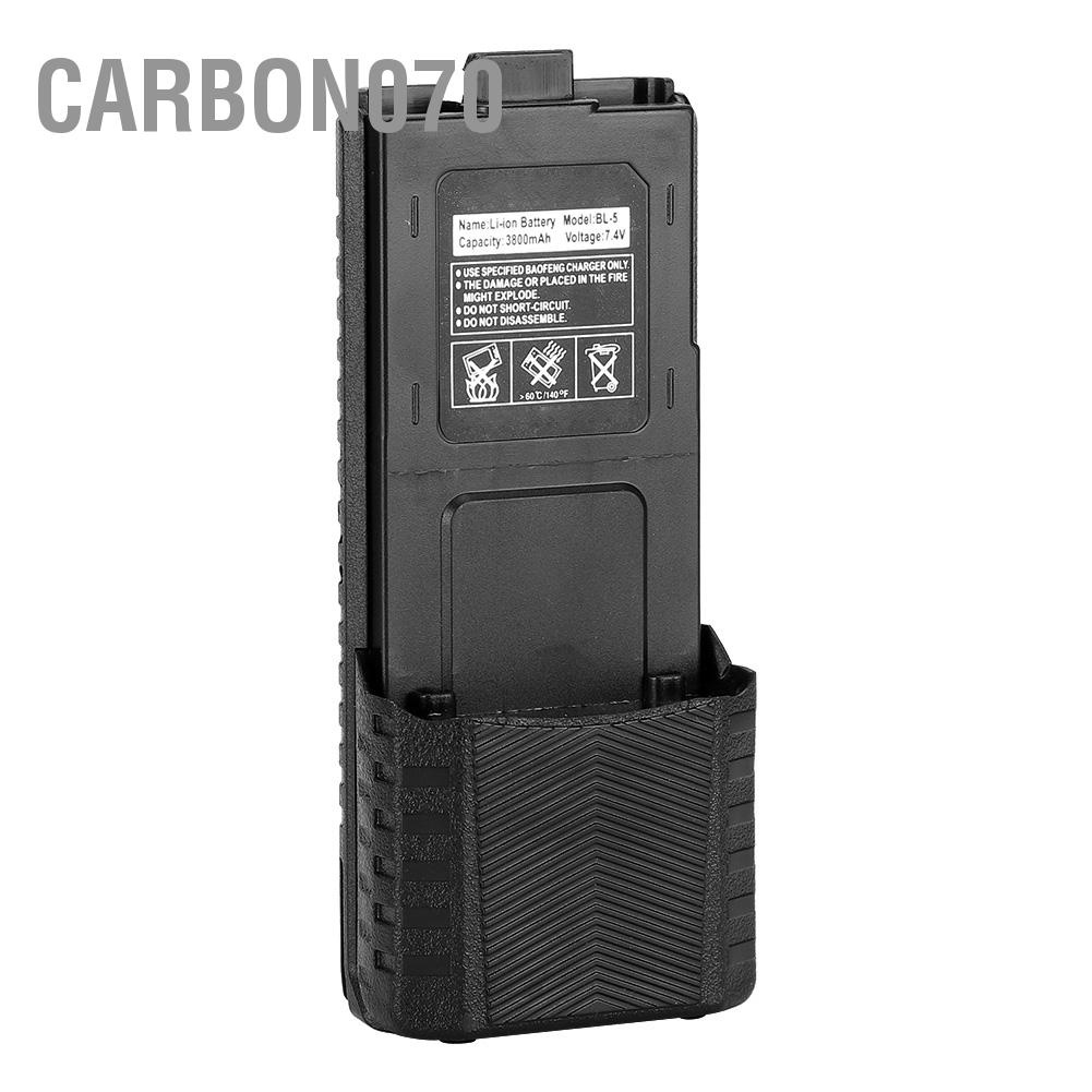 Carbon070 Bộ đàm BL-5L ABS mở rộng Pin Li-Ion có Vỏ cho UV-5R / UV-5RX3 RD-5R UV-5RTP UV-5X3