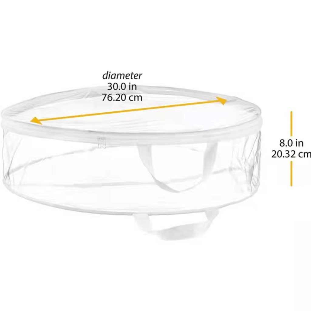 Túi Nhựa PVC Trong Suốt Hình Tròn Đựng Hoa Giáng Sinh