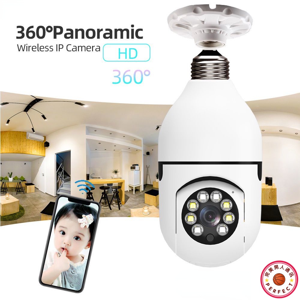 Camera Không Dây Top1 E27 Cctv Ip66 2.4ghz Wifi Tầm Nhìn Ban Đêm Màu Sắc Tự Động 1080p