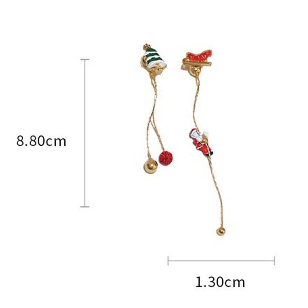 Khuyên Tai Hình Cây Thông Giáng Sinh Thời Trang|Khuyên Tai Dáng Dài Phong Cách Giáng Sinh