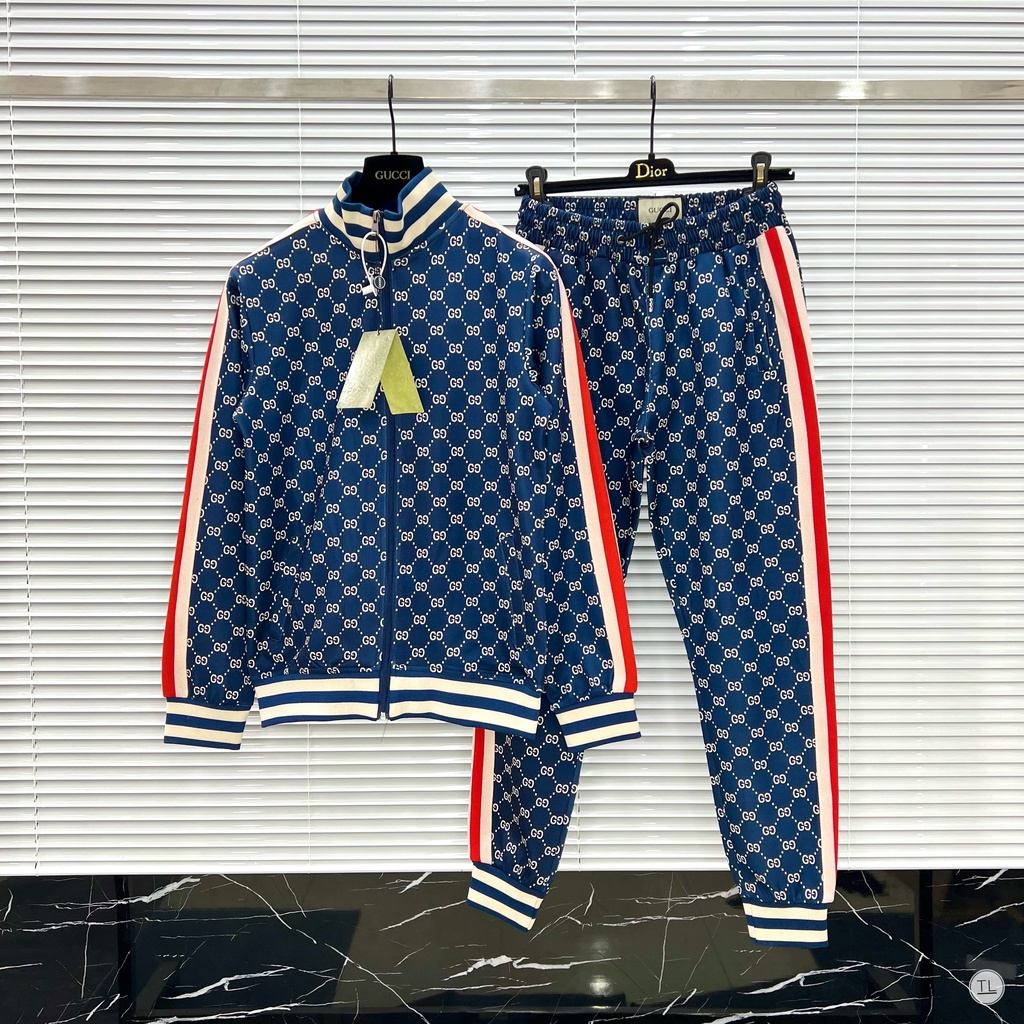 Bộ Quần Áo Thể Thao Thu Đông Nam Nữ Gucci Dập Vân Cao Cấp Set Đồ Mặc Nhà Đi Chơi Sang Trọng TD STORE