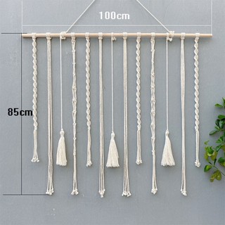 [Size lớn] Khung treo ảnh tết Macrame, rèm Macrame trang trí Hitahome