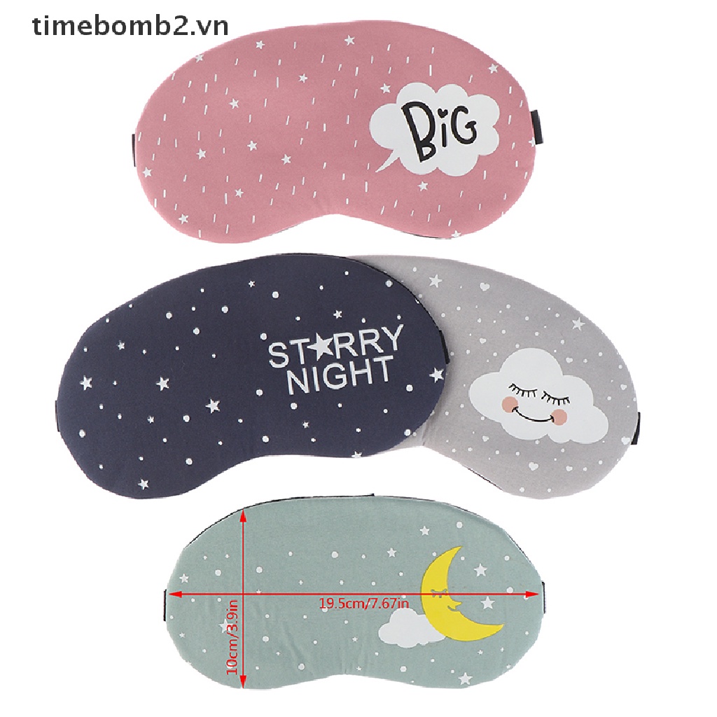 Miếng Che Mắt Ngủ Bằng Cotton Họa Tiết Hoạt Hình Sáng Tạo Chống Bịt Mắt.