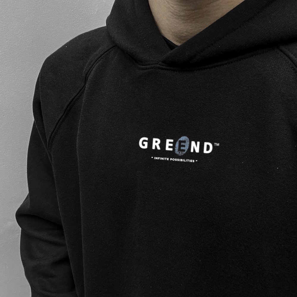 Hoodie GREEND Nỉ Bông Unisex Local Brand Basic Form rộng Typo HD04