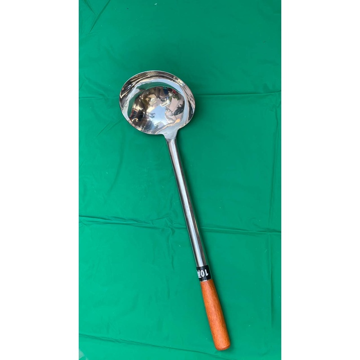 Muôi múc canh inox GORILLA CHEF cán inox, gỗ (3 kích thước) đồ gia dụng nhà