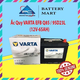 Ắc quy varta efb q85/95d23l 12v-65ah, ắc quy varta efb q-85/115d23l 12v-70ah màu bạc dùng cho xe mazda, subaru