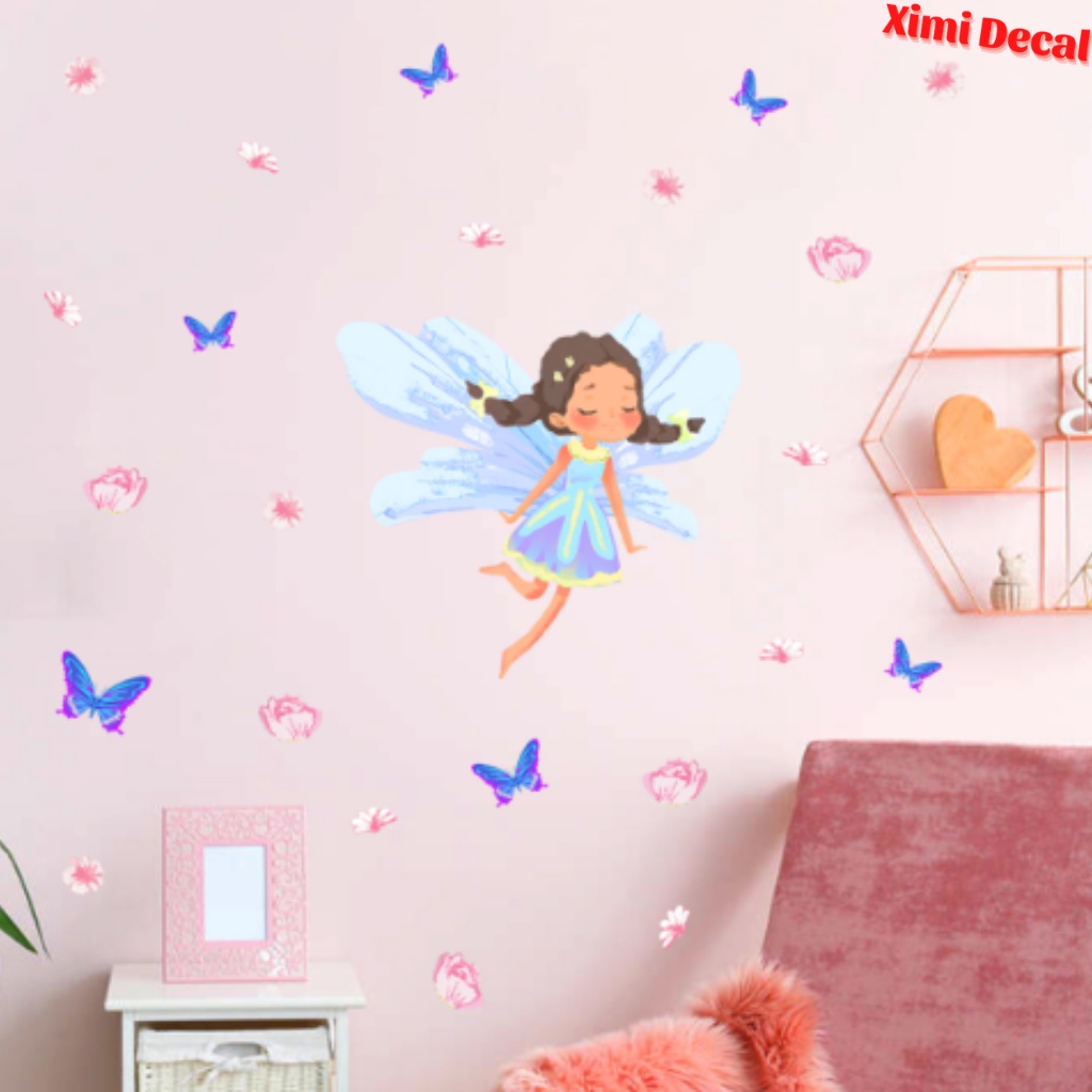 PNB24_ Tranh decal dán tường hình thiên thần thích hợp cho phòng ngủ bé