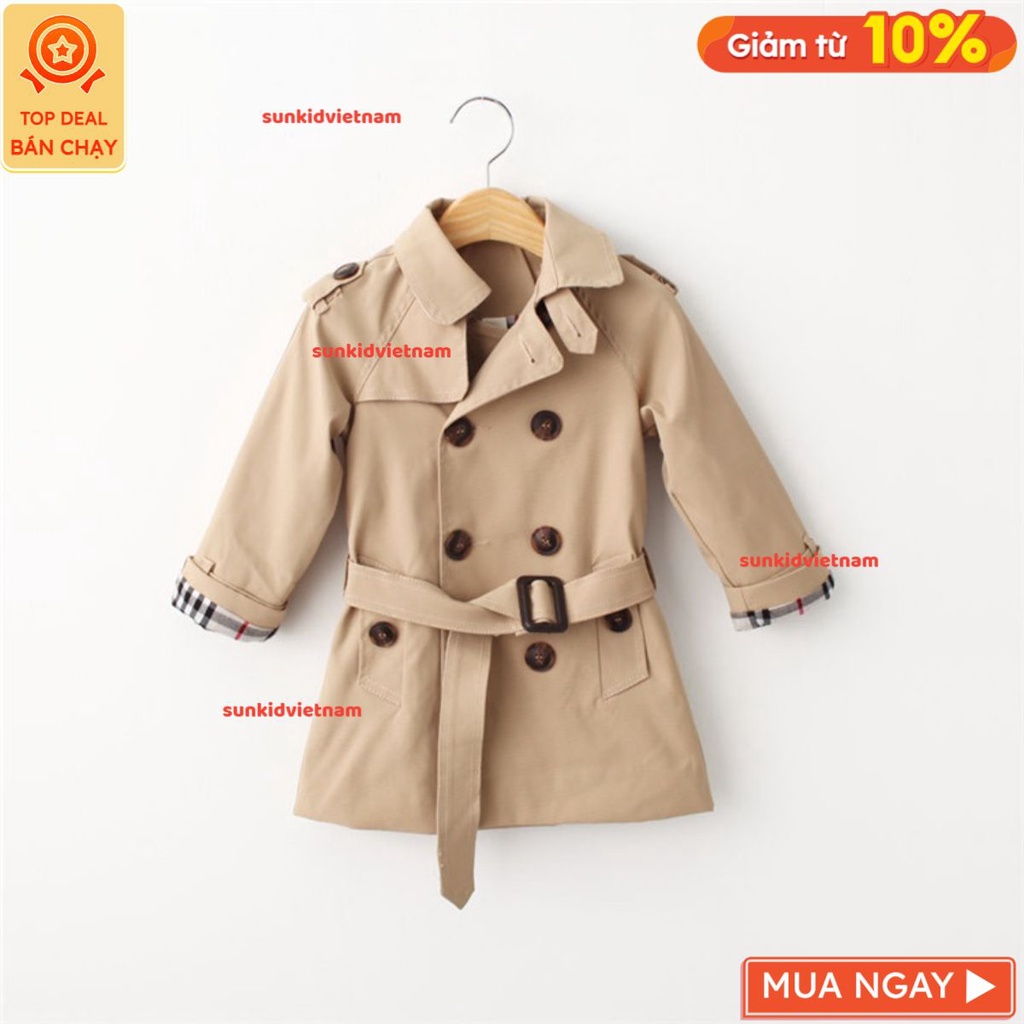 Áo Măng Tô Dáng Dài, Áo Khoác Bé Gái Thân áo Khoác Trench Coat Của Bé Trai Mùa Xuân Và Mùa Thu