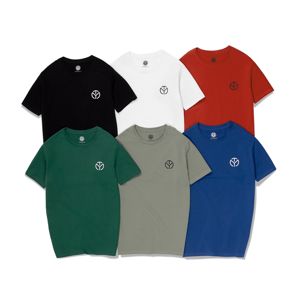 Áo Thun Trơn Nam TYM 100% vải Cotton co dãn 4 chiều Mềm mại Thoáng mát Cổ tròn Tay ngắn  AMT001