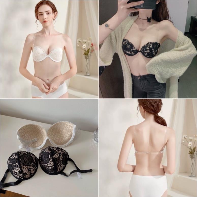 Áo Cúp Ngực Softie Ren Đệm Tim Chống Tụt Không Dây Đẩy Ngực 968