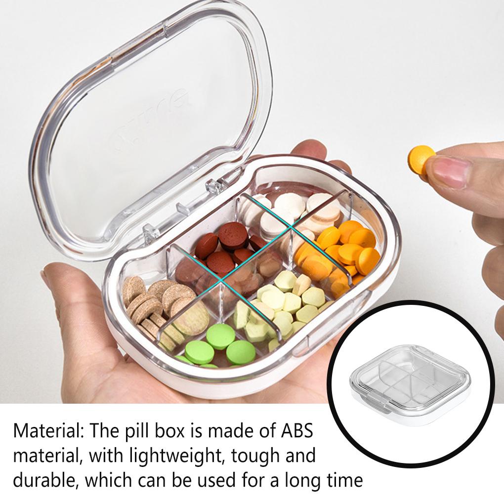 Hộp Đựng Thuốc Màu Trắng Trong Suốt Chia Ngăn Tiện Dụng