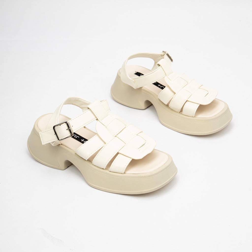 Giày Sandal Nữ MWC 2957 - Sandal Đế Cao 5p Quai Đan Cách Điệu Phối Quai Hậu Siêu Hack Dáng Cá Tính