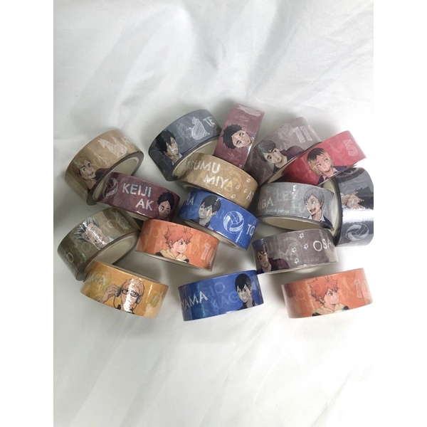 Băng keo dán trang trí Washi tape hình nhân vật Haikyuu Chàng khổng lồ tí hon