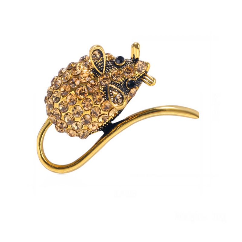 Trâm Cài Áo Hình Chuột Đính Đá Tinh Tế Thời Trang Cao Cấp