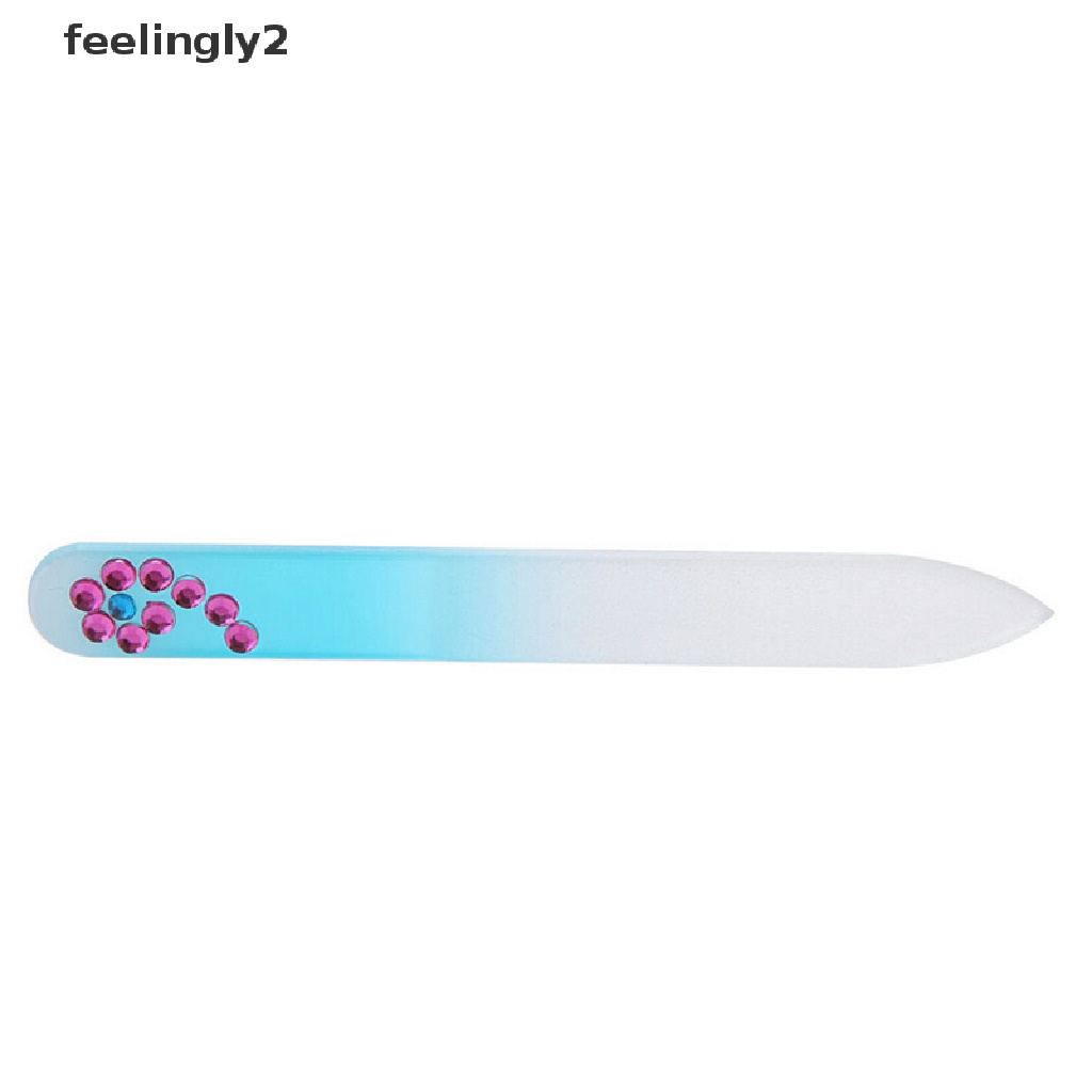 [Hàng Có Sẵn] Dụng Cụ Dũa Móng Tay Bằng Kính Pha Lê Chuyên Nghiệp Kèm Hộp Đựng