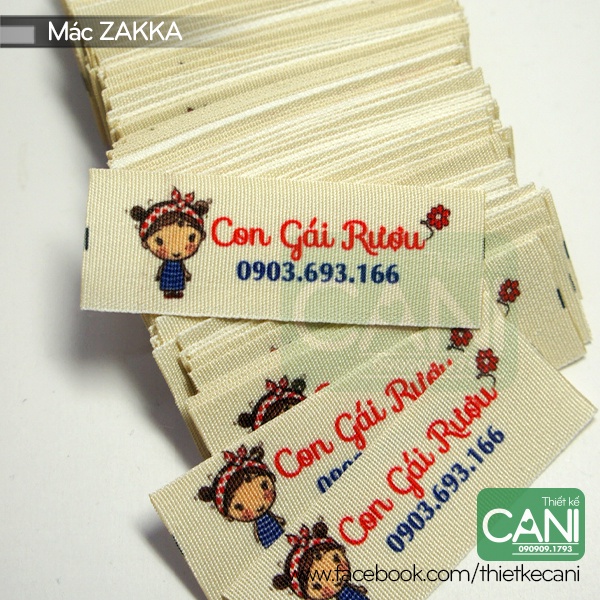 100c Mác cotton  khổ nhỏ In theo yêu cầu / zakka CANI