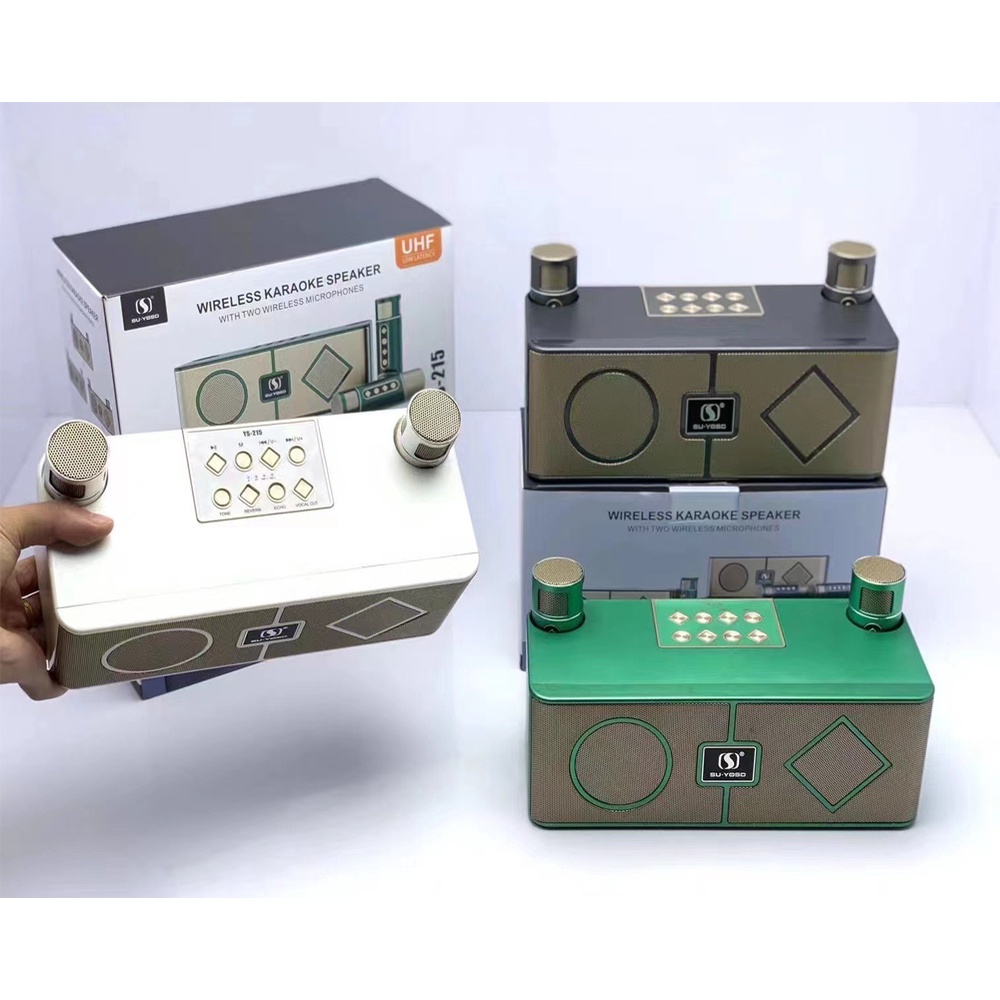 Loa Karaoke Bluetooth Ys-215 Cao Cấp Tặng Kèm 2 Không Dây Thiết Kế Sang Trọng Hát Cực Nhẹ, Hút Âm Tốt, Hát Cực Hay