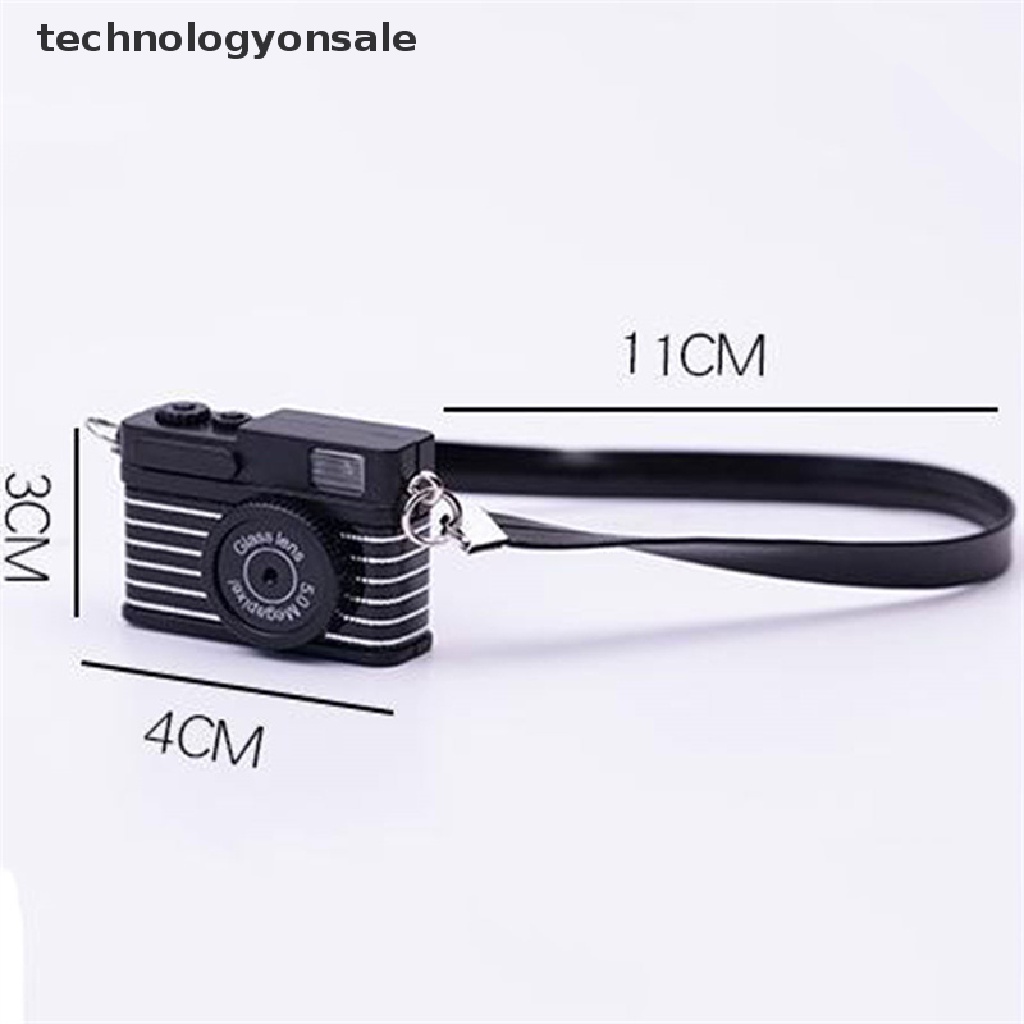 Móc Khóa Xe Hơi Mini Hình Camera Có Đèn LED Nhiều Màu Sắc