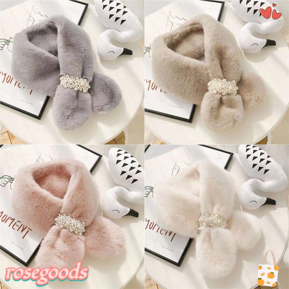 Khăn Choàng Cổ Bằng Lông Thỏ Nhân Tạo Dày Dặn Ấm Áp