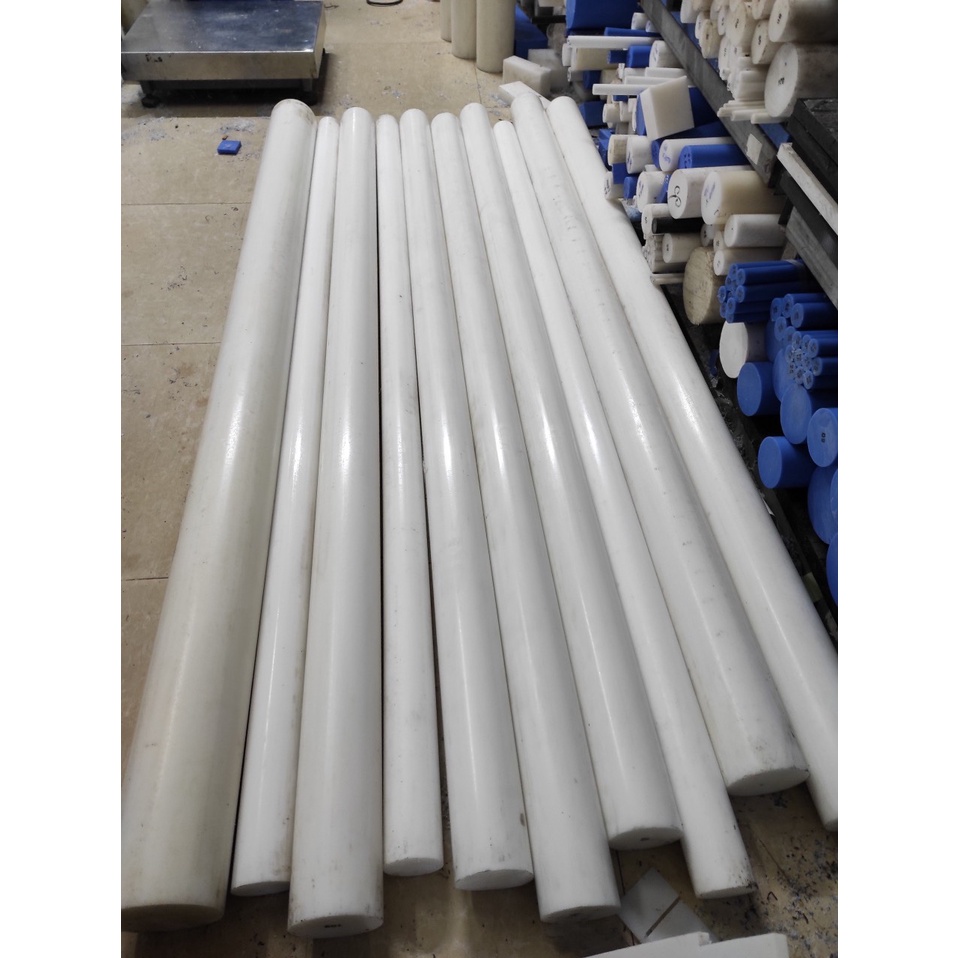 Thanh nhựa POM D120x100mm Hàn Quốc phi tròn đặc
