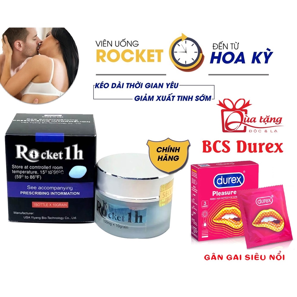 Rocket 1H Hàng Mỹ - Tăng Cường Sinh Lực Phái Mạnh, Ngăn Xuất Tinh sớm, Kéo Dài Thời Gian Q.H.ệ