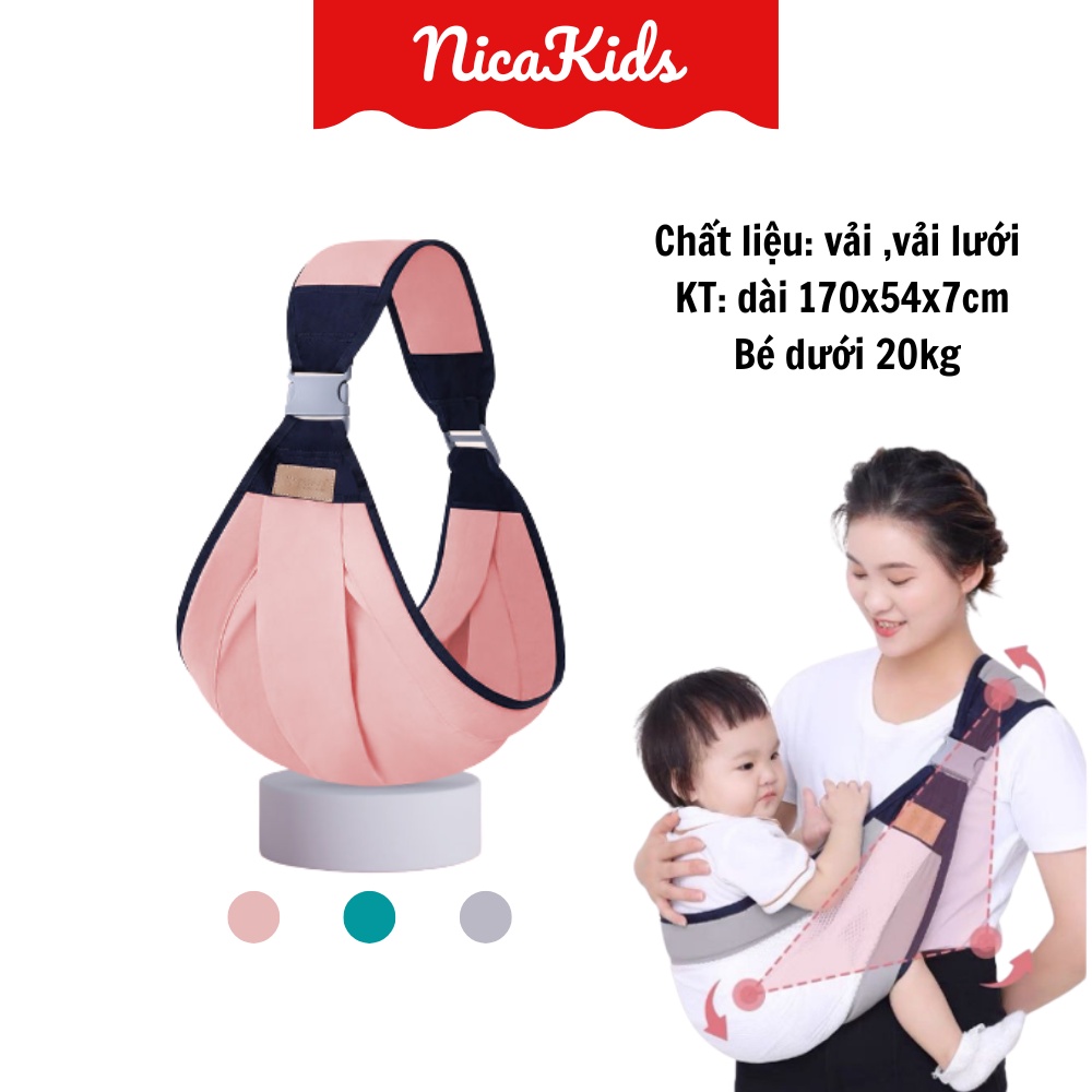 Địu nhiều tư thế cho bé 6-20kg Mã D03