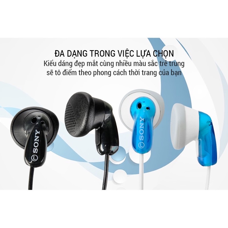 Tai Nghe Nhét Tai Sony Fontopia MDR-E9LP - Hàng Chính Hãng (Màu: Xanh dương)