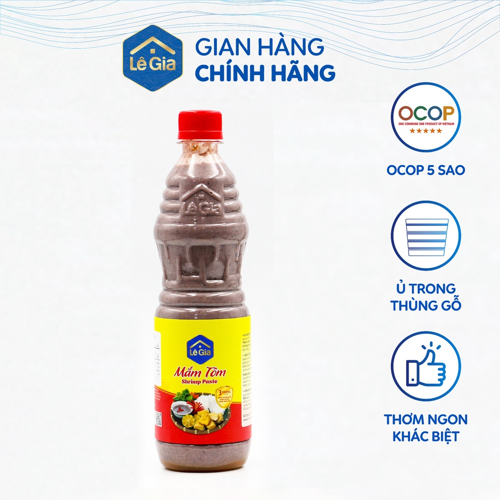 [OCOP 5 sao Quốc Gia] Mắm tôm Lê Gia Thanh Hóa - chai nhựa pet 650ml