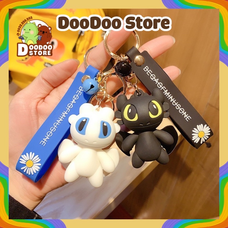 Móc Khoá Rồng Dễ Thương A02, Móc Chìa Khoá Hoạt Hình Rồng Răng Sún Phim Bí Kíp Luyện Rồng