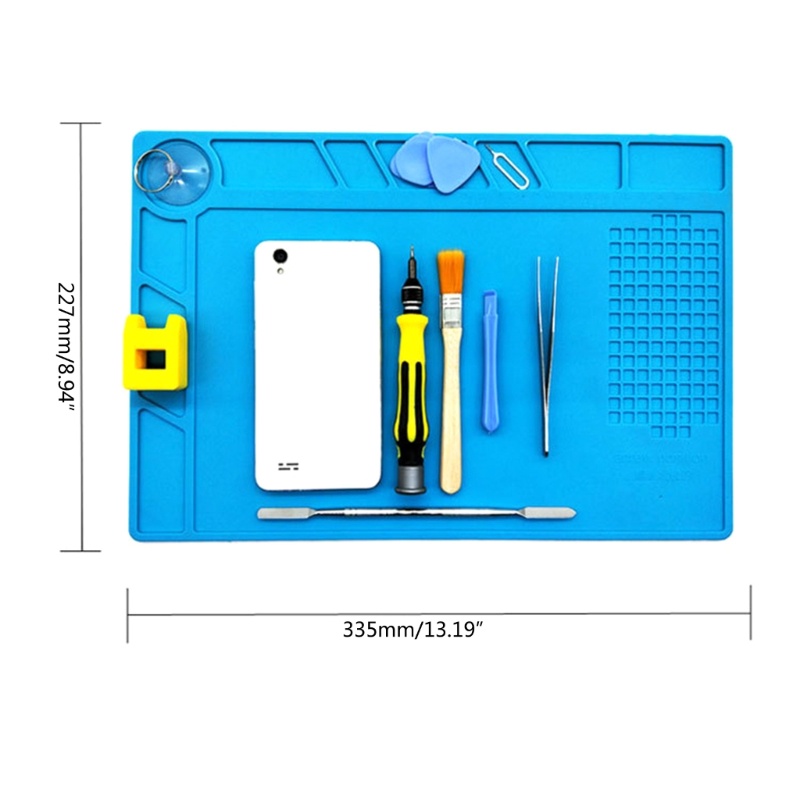 Thảm Silicone Cách Nhiệt Kèm Thước Đo Và Đệm Định Vị Vít