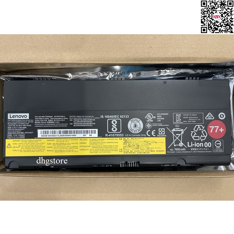 Pin laptop Lenovo Thinkpad P50 P51 P52 90Wh SB10H45077 01AV477 77+