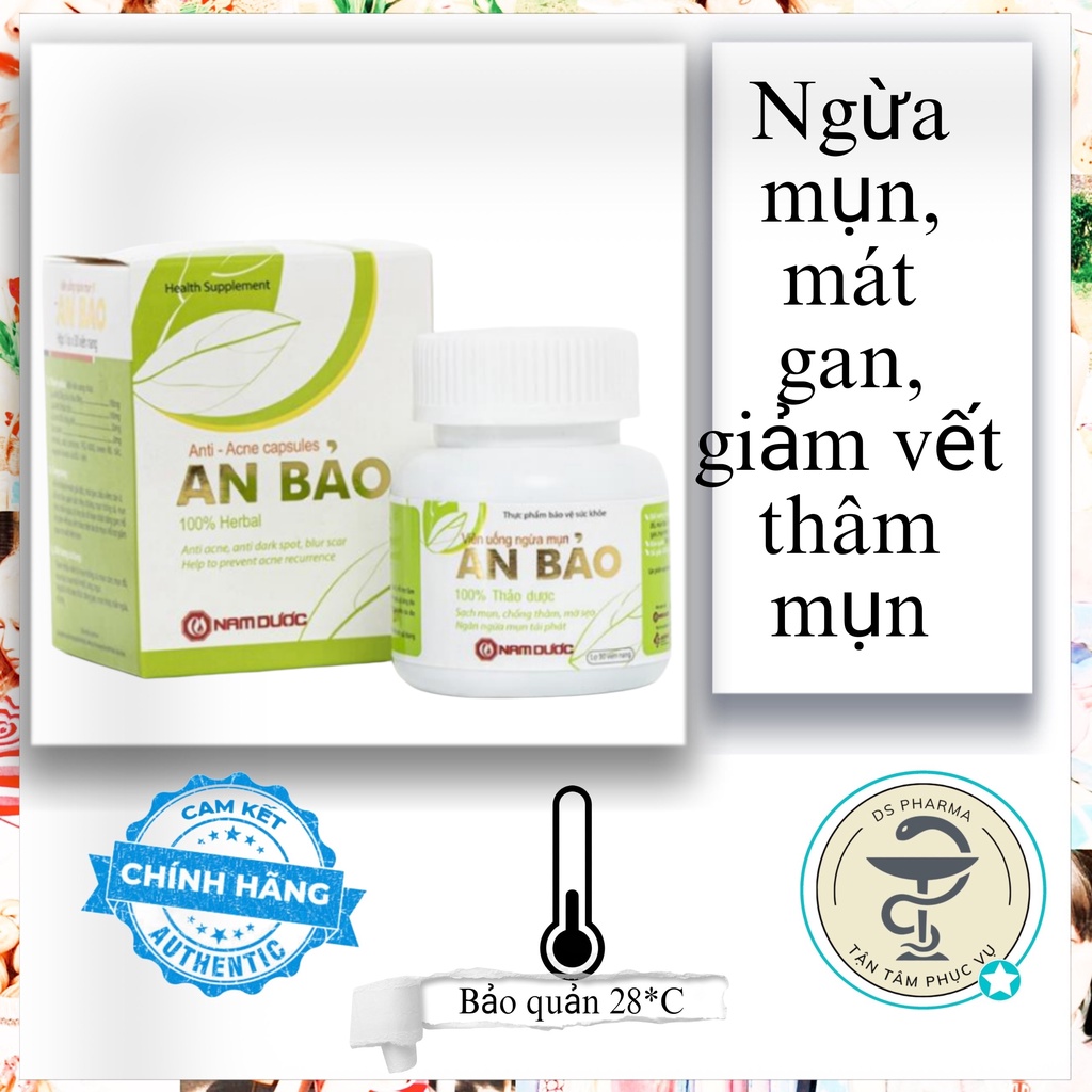 Viên uống ngừa mụn An Bảo Nam Dược Lọ-30 viên