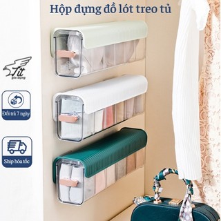 Hộp đựng đồ lót tất vớ treo tủ, hộp chia ngăn đựng đồ lót, khay nhựa đựng đồ lót tiện dụng
