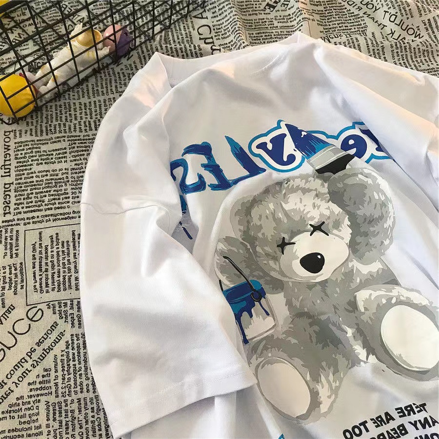 NRVP Áo Thun Unisex Mùa Hè Dáng Suông Tay Cộc Phong Cách Hàn Quốc Cho Nam Nữ