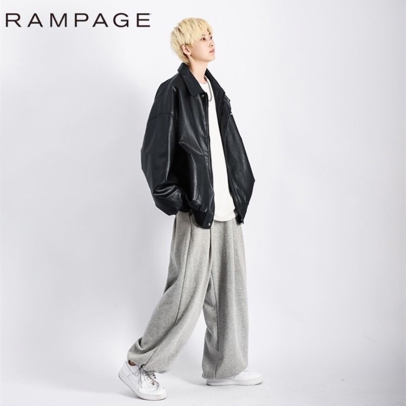 Áo khoác da có cổ unisex