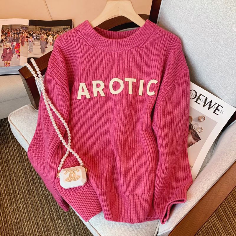 Áo Sweater Dệt Kim Cổ Tròn Thời Trang Thu Đông Mới Cho Nữ
