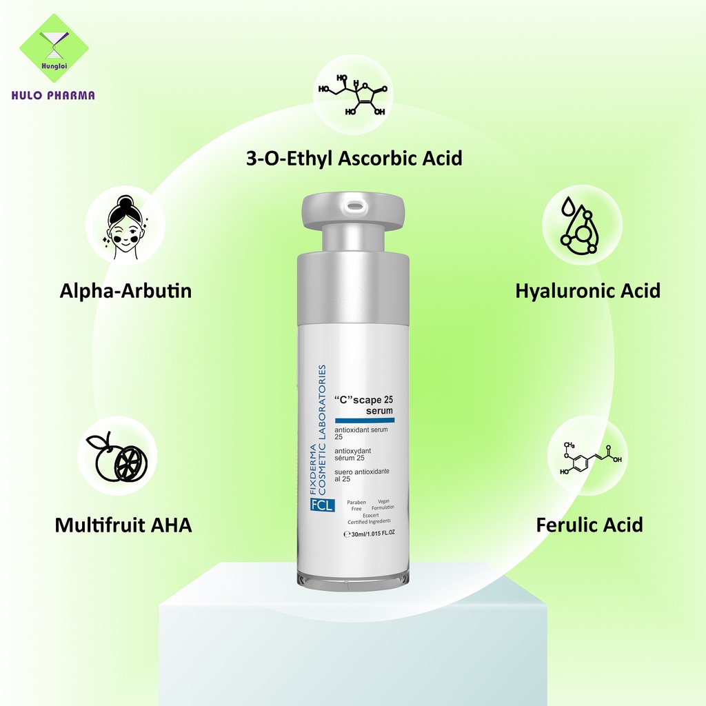 Serum Dưỡng Trắng Da Ngăn Ngừa Lão Hóa FCL ''C'' Scape Serum 25% Giúp Da Xóa Nhăn Trắng Sáng Căng Mịn 30ml