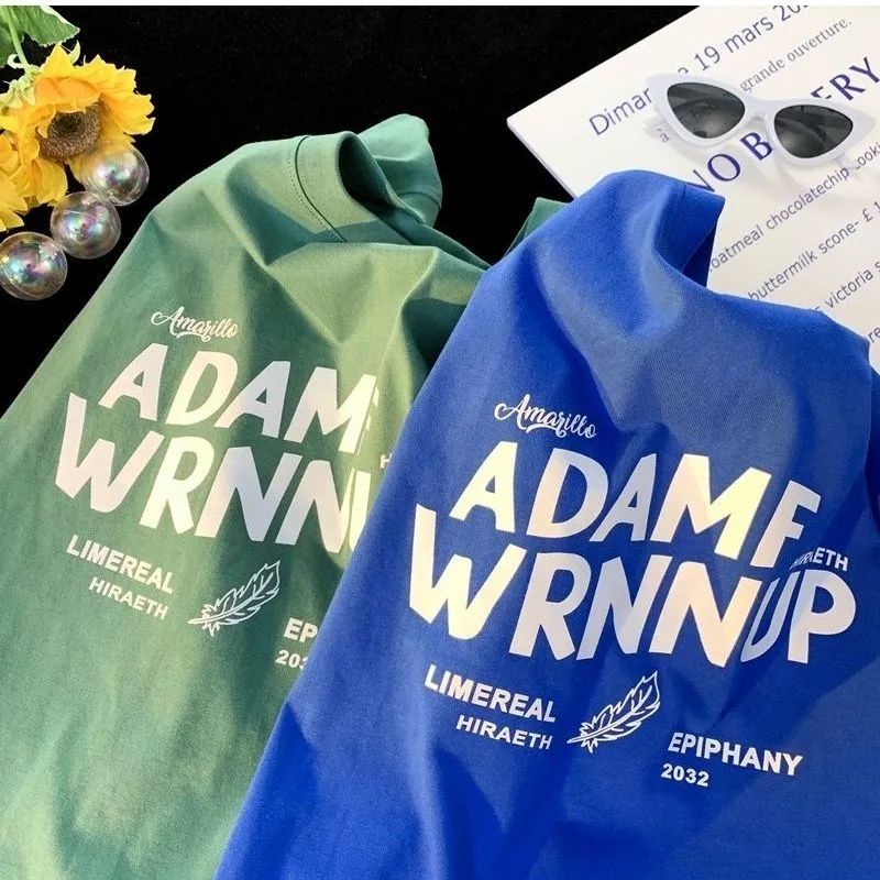 Áo Thun 100% Cotton Tay Ngắn Dáng Rộng In Chữ Tiếng Anh Thời Trang Mùa Hè Cho Nam Giới