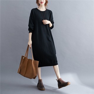 Đầm len bigsize dáng suông dài chất len mịn nhẹ
