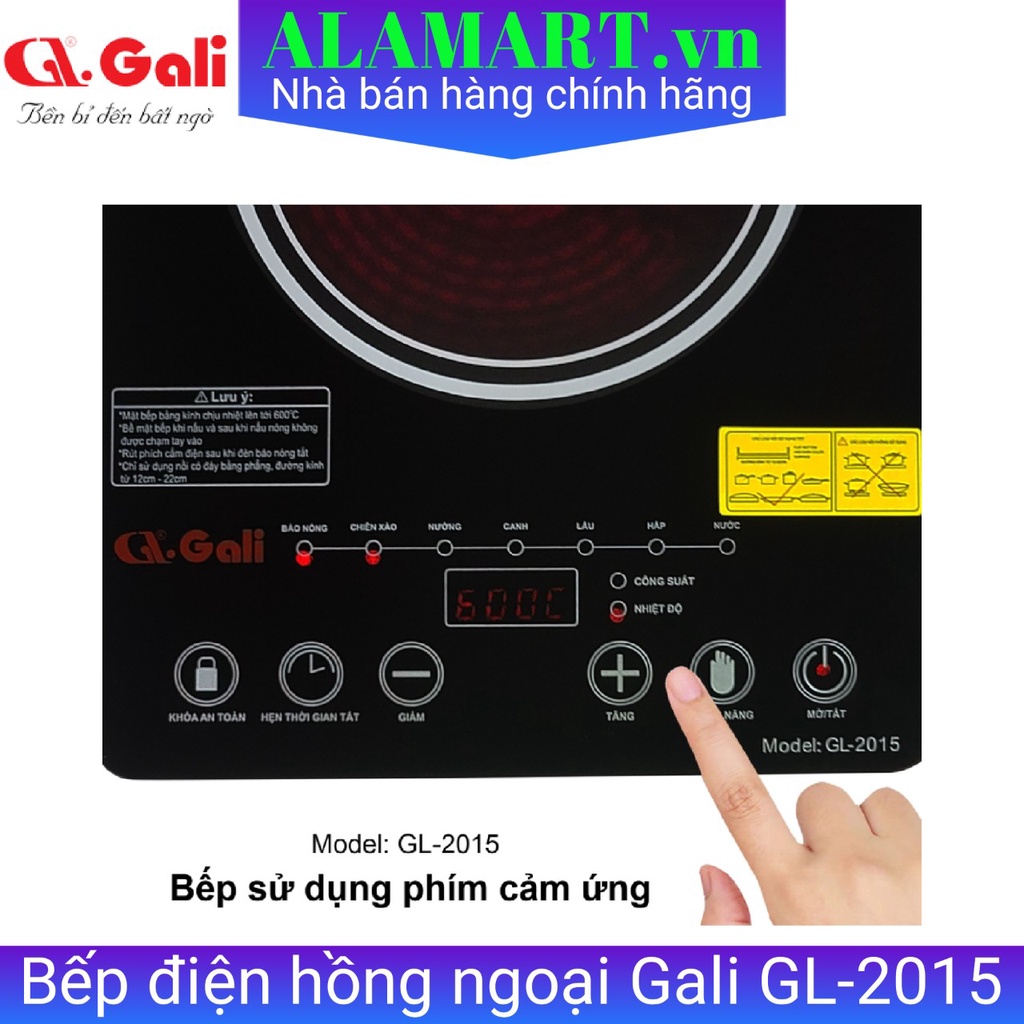 Bếp điện quang Gali GL-2015 2000W bảo hành 12 tháng