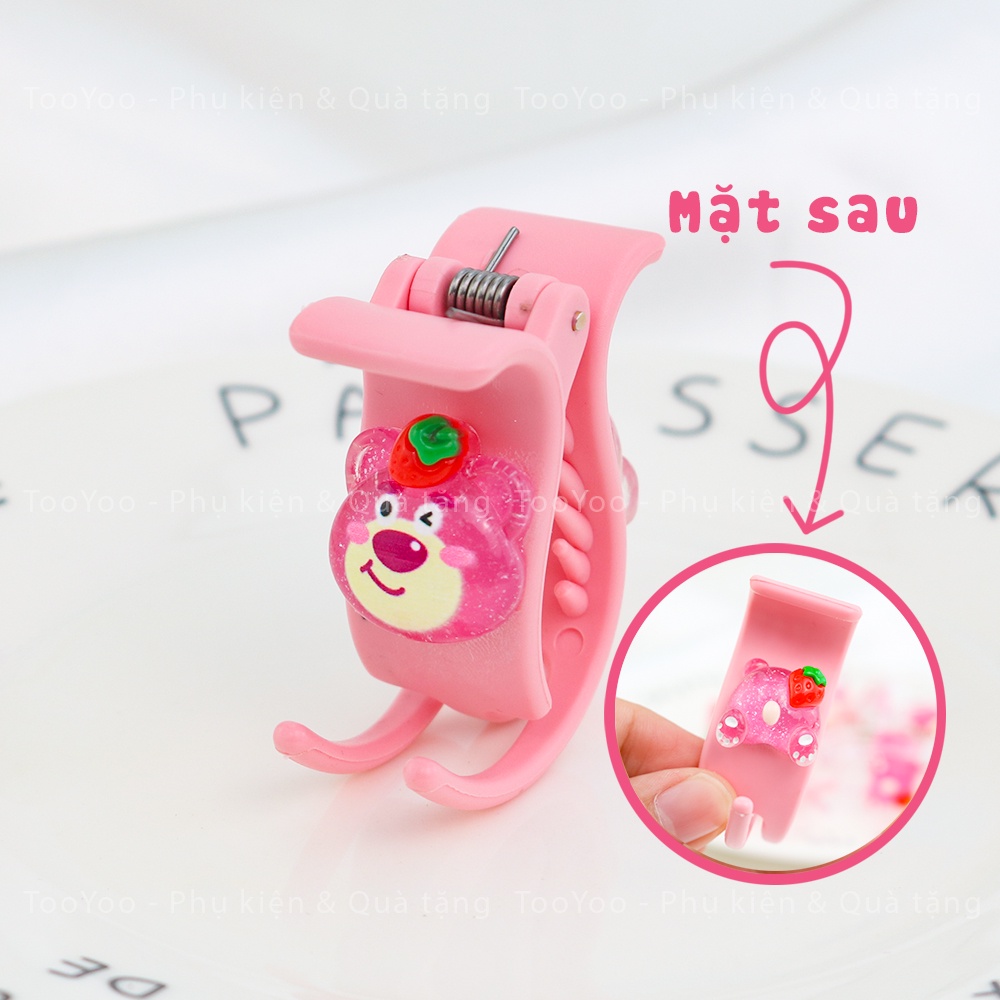 Kẹp tóc càng cua 3 răng Gấu Dâu Lotso dễ thương cute TY0293