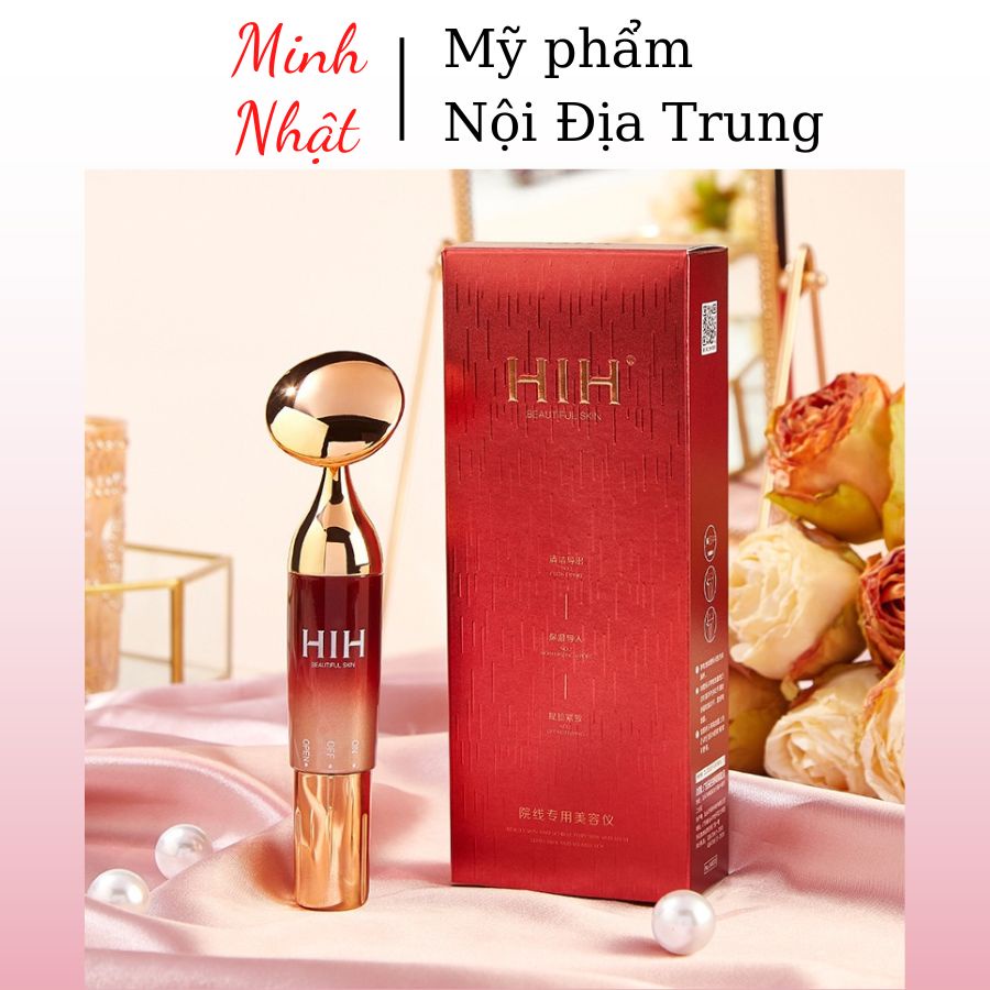 Máy Massage Mặt Cầm Tay HIH Giúp Đẩy Tinh Chất Mờ Rãnh Cười, Mờ Nếp Nhăn, Mịn Da, Giảm Thâm Mắt_ minhnhatstore